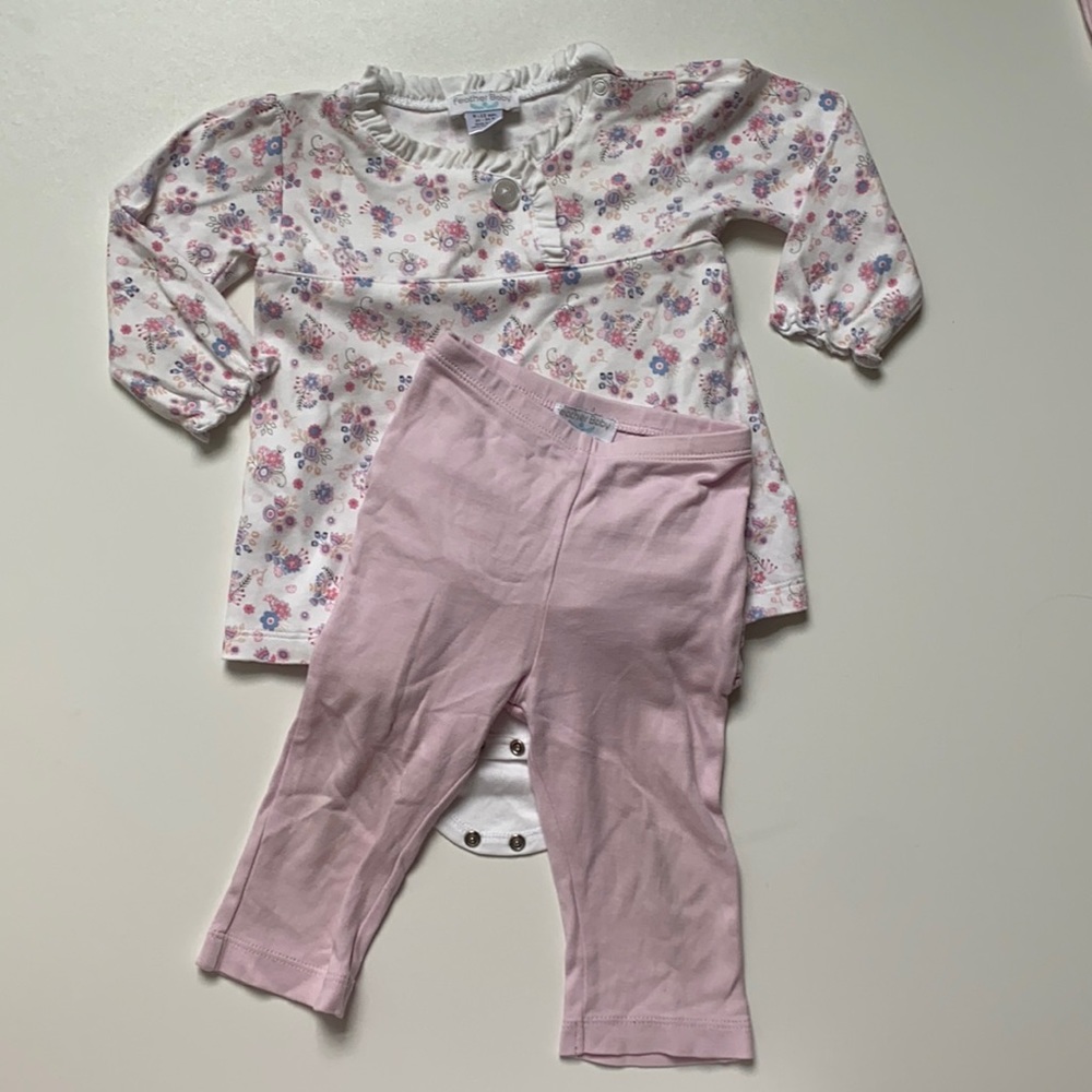 feather baby 9-12m two piece set